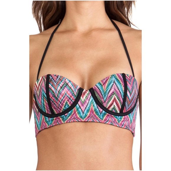 Beach Bunny Zig Zag Bikini S/L NWT - Picture 2 of 5